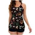 thumbnail image 1 of matoen Tankini Swimsuits for Women Retro Bathing Suits Two Pieces Modest Swimming Wear Sports Tank Tops with Boyshorts, 1 of 4