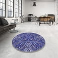 thumbnail image 4 of Ahgly Company Machine Washable Indoor Rectangle Transitional Blue Area Rugs, 5' x 8', 4 of 7