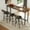 Brown, variant on GNIXUU 3 Piece Bar Table and Chairs Set,Modern Square Pub Bistro Tables and Upholstered Stools with Backrest,Counter Height Dining Table Set for Home Kitchen Small Space,Gray