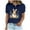 Navy, variant on Womens Short Sleeve Tee Shirts Easter Plus Size Tops Crewneck Holiday Pullover Bunny Holiday Blouses Sky Blue