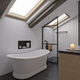 thumbnail image 5 of 67" White Matte Pedestal Solid Surface Resin Bathtub, 5 of 12