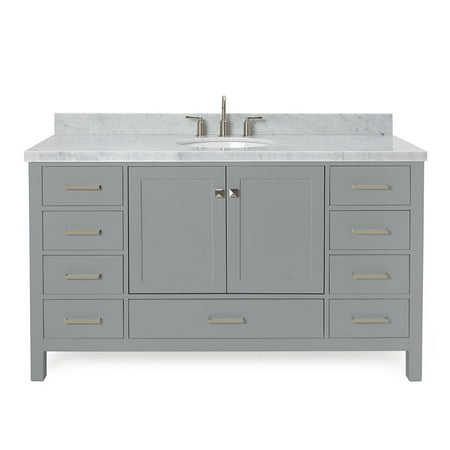 Ariel A061s-Vo Cambridge 60" Free Standing Single Basin Vanity Set - Grey