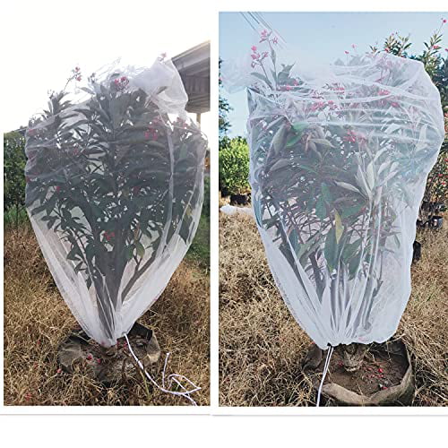 Bag Large Mesh Plant Covers Drawstring Bird Barrier Net Protective Net 