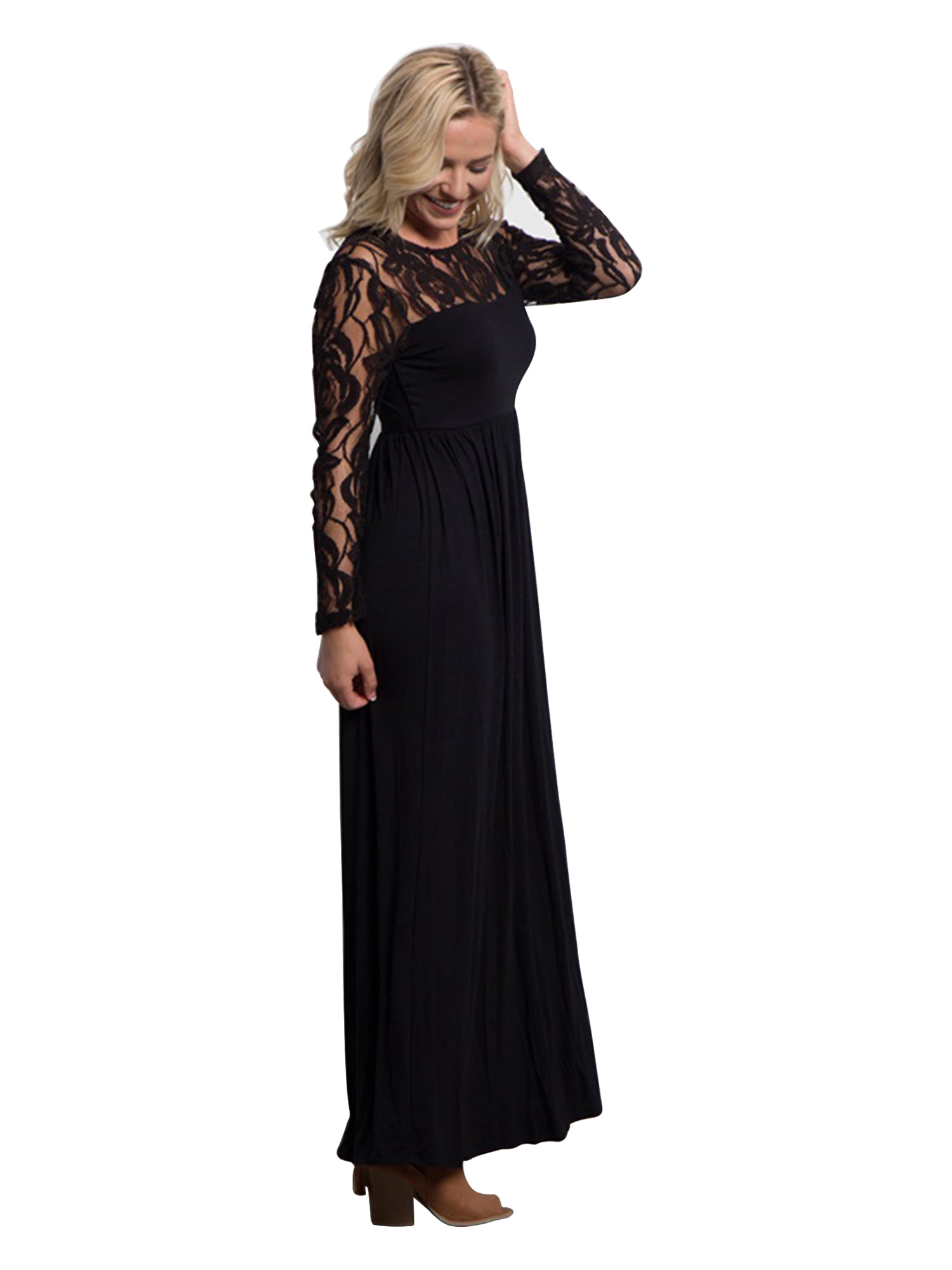 walmart black maxi dress