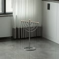 thumbnail image 6 of Quickway Imports Silver 9 Branch Thin Pipe Hanukkah Menorah, Metal-Aluminum Small, 6 of 9