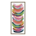 thumbnail image 3 of Kate and Laurel Sylvie Bright Abstract Framed Canvas Wall Art by Jessi Raulet of Ettavee, 18x40 Gold, Modern Colorful Brushstrokes Art for Wall, 3 of 7