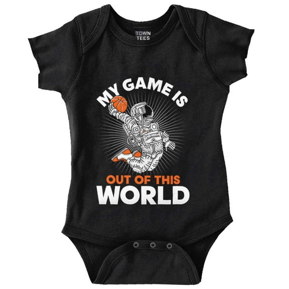 Basketball Game is out of this World Romper Boys or Girls Infant Baby Brisco Brands NB
