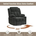 thumbnail image 3 of Sfxingyou Adult Fabric Solid Print Recliner Chair with Massage and Heat, Black Fabric, 3 of 7