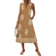 thumbnail image 2 of Summer Dresses for Women 2026 Flowy Aline Sleeveless V Neck Dress Casual Solid Sundress, 2 of 6