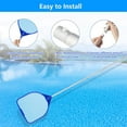 thumbnail image 4 of Pool Skimmer - Pool Skimmer Net with 5 Section Adjustable Telescopic Pole, Pool Net Skimmer Rake Heavy Duty Pool Net Bag, Pool Leaf Skimmer for Swimming Pools, Spas, Hot Tubs, 4 of 5