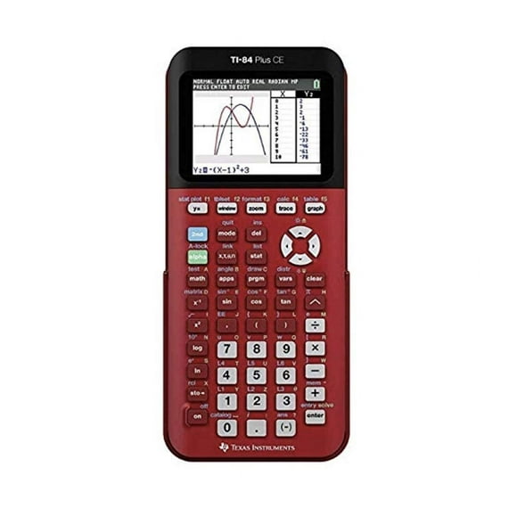 Texas Instruments TI-84 Plus Calculatrice Graphique Couleur CE, Rouge Radical