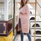 thumbnail image 3 of Mujeres cardigan Suéteres moda casual Otoño Invierno conmuting Loose color puro frente abierto chunky suéter de punto rosa S, 3 of 6