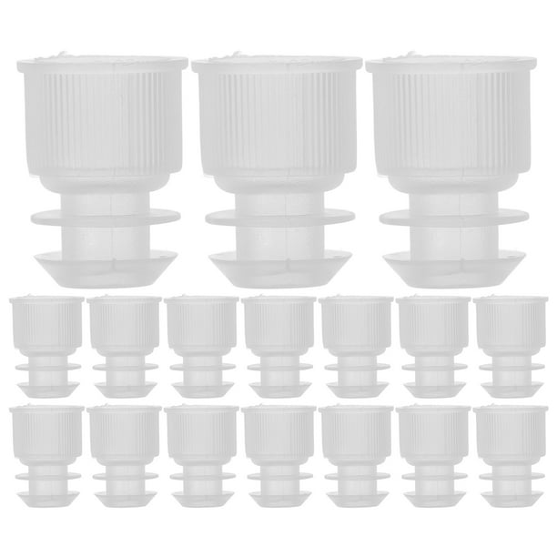 100 tapones de plástico para tubos de ensayo, tapones de sellado para botellas de laboratorio, tapones sólidos para tubos de ensayo, tapones de plástico con alas para uso experimental