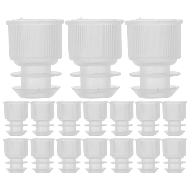100 tapones de plástico para tubos de ensayo, tapones de sellado para botellas de laboratorio, tapones sólidos para tubos de ensayo, tapones de plástico con alas para uso experimental