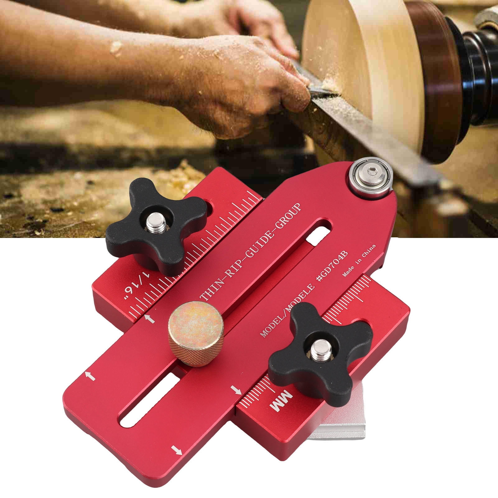 Yajisi Precision Aluminum Table Saw Jig – Secure Locking, Sliding Slot & Clamping for Accurate Narrow Strip Cuts