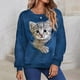 thumbnail image 3 of Sudadera con capucha de perro encantadora, sudadera de moda para mujer, abrigos para niña, sudadera con capucha de gato animal, ropa para mujer, jerséis kawaii Y2K Falls, cuello redondo, 3 of 4