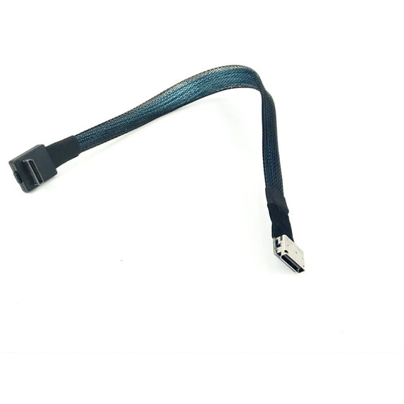 OCuLink SFF-8611 Right Angle Male to OCuLink SFF-8611 Female Straight