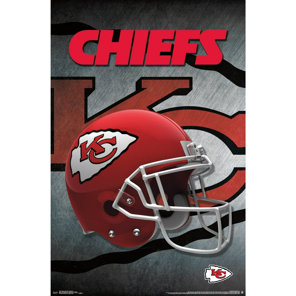 Kansas City Chiefs Helmet 22'' x 34'' Logo Poster - Walmart.com
