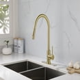 thumbnail image 2 of Cfowner Kitchen Faucet with Pull Down Sprayer, High Arc Single Handle Sink Faucet for Bar Laundry, 360°Swivel Spout, Gold, 2 of 8