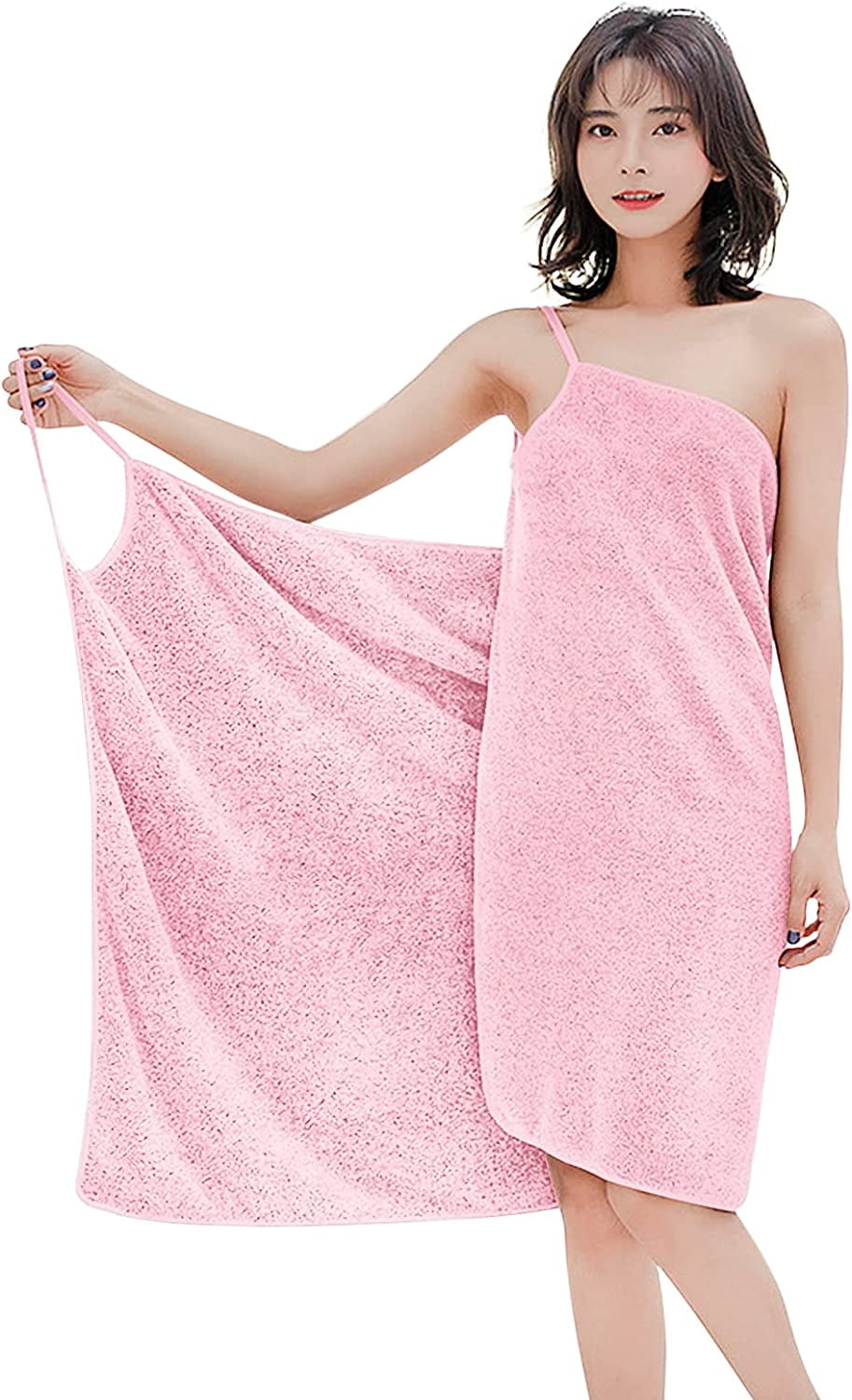 DabuLiu Ultra Soft Wearable Bath Towel Coral Velvet Absorbent Sling V