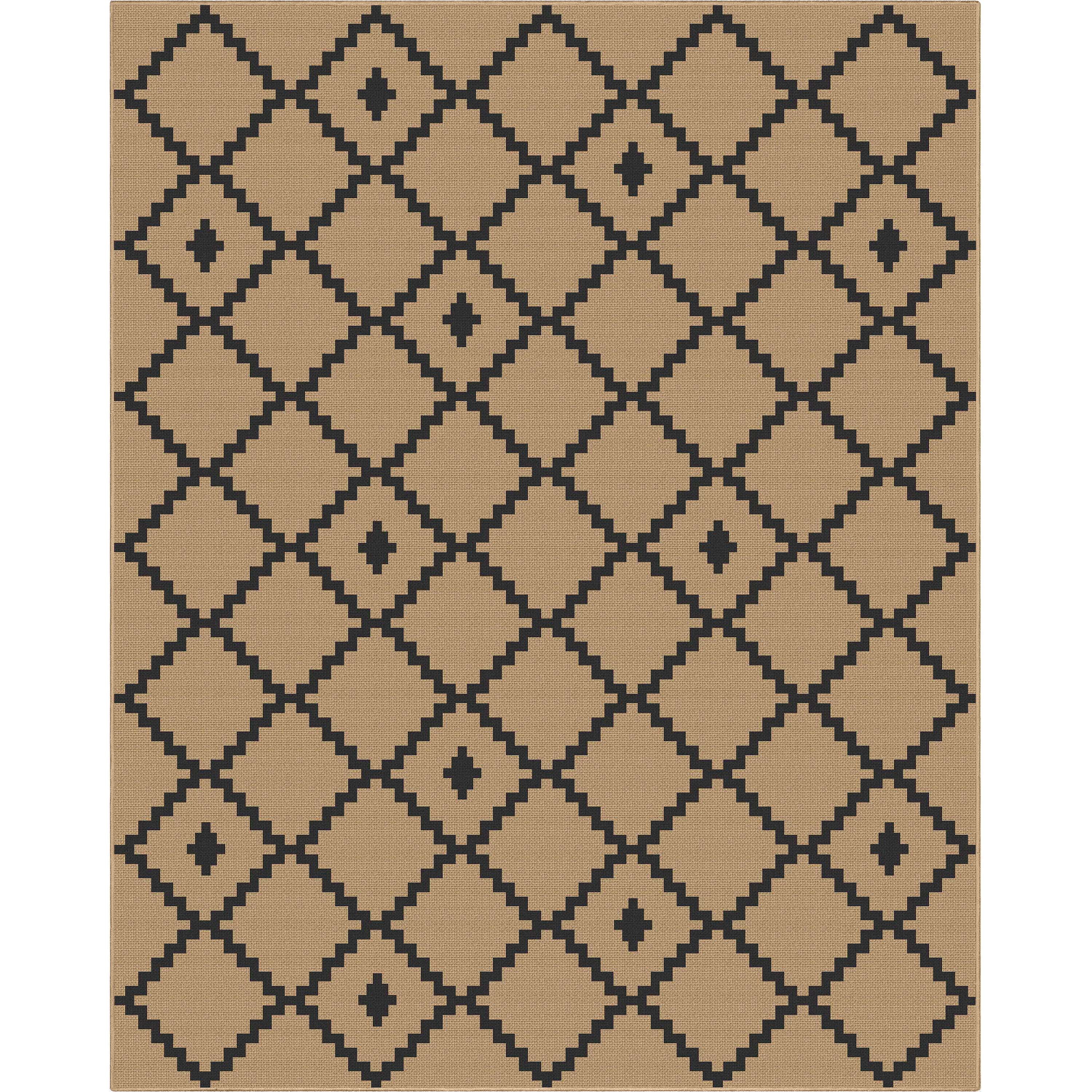 Well Woven Jute Akita Modern Moroccan Flat-Weave Black 7'10" x 9'10" Area Rug