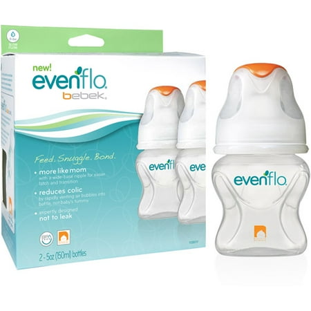 Evenflo Bebek 5-oz Baby Bottle, Set of 2, BPA-Free