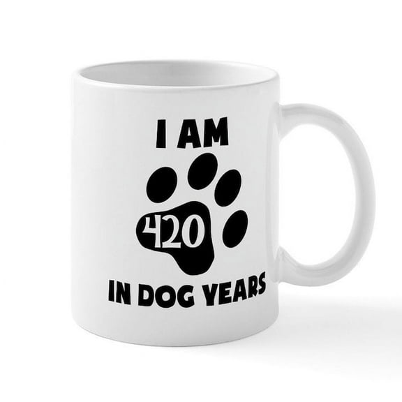 CafePress - 60Th Birthday Dog Years Mugs - 11 oz Ceramic Mug - Novelty Coffee Tea Cup