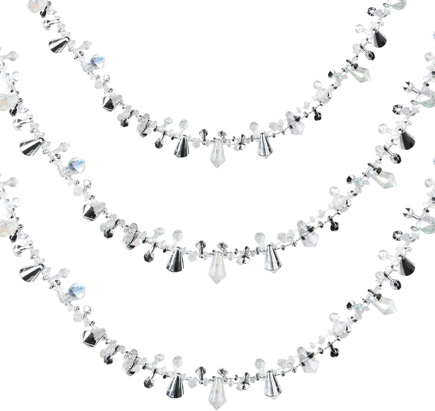 Crystal Christmas Garland, LONGRV 1Pc 13.5Ft Christmas Garland for Christmas Tree Ornaments