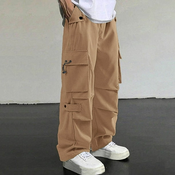 Ceisia Men Utility Inspired Straight Leg Cargo Pants All Season Casual Gift Outdoor Fitness Trousers