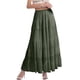 thumbnail image 1 of Falda larga fluida de gasa blanca para mujer: falda boho de verano con cintura elástica y pliegues en línea A, tejido de poliéster, tallas S-XXL, 1 of 4