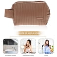 thumbnail image 2 of NUOLUX Bolsa Organizadora De Maquillaje Portátil En PU Color Café Con Gran Capacidad Y Asa Para Viaje, 2 of 5