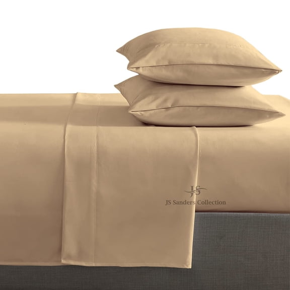 4 Piece Sheet Set 100% Egyptian Cotton Bed Sheets 1000 Thread Count Luxury Hotel Quality Sheet Set Italian Finish Premium Sheets Long Staple Fits Up to 18 Inch Deep Pocket (California King, Taupe)