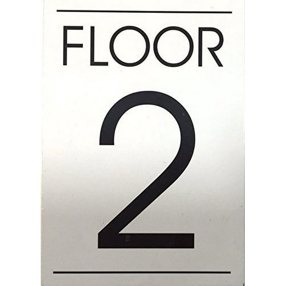 FLOOR NUMBER 2 SIGN ( WHITE )