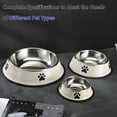 thumbnail image 5 of BLRTUN 2-Pack Stainless Steel Dog Bowls Set, Non-Slip Stackable Food & Water Dishes for Pets Beige-7oz(0.9cups), 5 of 7