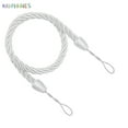thumbnail image 6 of BadPiggies 4Pcs Curtain Rope Tiebacks, Decorative Handmade Drapery Rope Holdbacks with 4 Metal Screw Hooks (White), 6 of 7
