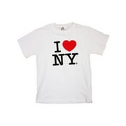 I Love NY New York Short Sleeve Screen Print Heart T-Shirt White Large