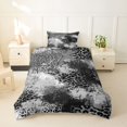 thumbnail image 2 of Homewish Gray Ombre Cheetah Print Twin Duvet Cover,Geometric Abstract Twin Bedding,Black Reversible,2-Piece,1 Duvet Cover and 1 Pillowcase, 2 of 6