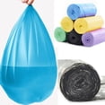 thumbnail image 1 of HEVIRGO 50Pcs/Roll Home Office Kitchen Disposable Garbage Waste Trash Rubbish Bags,Black, 1 of 9