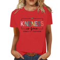 thumbnail image 2 of Kindness Graphic Tees for Women 2026 Summer Casual Short Sleeve Crewneck T Shirts, 2 of 5