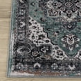 thumbnail image 6 of Superior Mahi Ornate Floral Washable Indoor Runner Rug, 2' 7" x 6', Turquoise, 6 of 10
