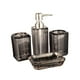 thumbnail image 4 of Juego de 4 accesorios de baño, soporte para cepillo de dientes, botella de loción, dispensador de jabón transparente Gris, 4 of 9