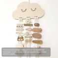 thumbnail image 6 of Toorise Nordic Wooden Hair Clips Organizer Wall Hanging Princess Girls Hair Bow Holder Cute Cloud Shape Baby Headband Storage Hanger for Girls Room Bedroom Home Decoration, 6 of 9