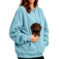 thumbnail image 5 of Dweltoz Cat Hoodie with Pouch Dog Cat Pouch Sweatshirt with Large Pockets Long Sleeve Drawstring Pet Carrier Pullover Mom Dog Carrier Hoodie Winter Warm Comfy Sweatshirts,Gray M, 5 of 5