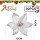 thumbnail image 5 of 30 piezas de flores decorativas navideñas, decoración de copos de nieve, adornos artificiales para árboles de Navidad, corona navideña para árboles de Navidad, decoración de flores navideñas, H, 5 of 5