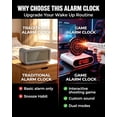 thumbnail image 4 of Target Alarm Clock, Shooting Game Alarm Clock with Large LED Display, 2 Alarm Modes, Custom Recordable Ringtones, 5V Powered, Target Shooting for Bedroom, Office & Living Room. (Black), 4 of 7
