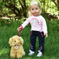 thumbnail image 4 of Sophia's 9 Piece Golden Plush Puppy Dog and Accessories Set with Leash, Food Bowl, Brush, Toy Ball, Toy Bone, Bed, and Blanket for 18 Dolls, Multicolor, 4 of 5