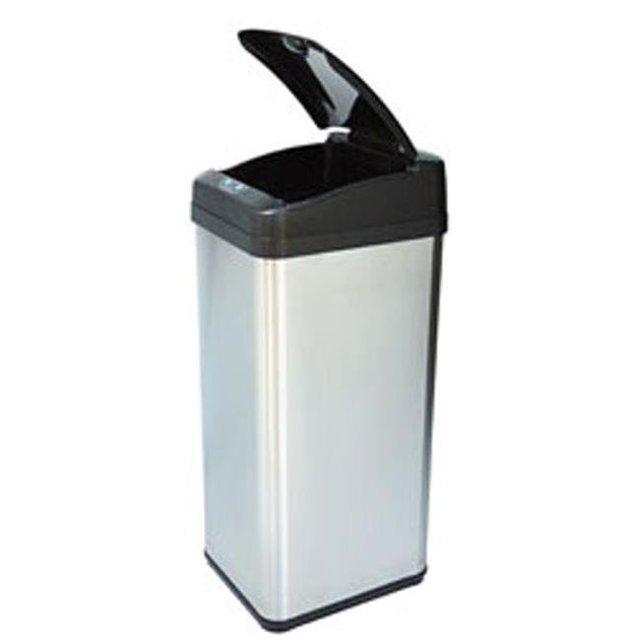 Poubelle Sans Contact à Ouverture Extra-Large Carrée de 13 Gallons