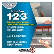 Gray, Zinsser Bulls Eye 1-2-3 Water-Based Primer-285085, 1 gal