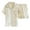 Beige, variant on Youmylove Womens 2 Piece Lounge Sets Ribbed Knit Pajamas Summer Thin Double Layer Cotton Short Sleeved Shorts Cotton Home Wear Pajamas Set Loungewear Plus Size Nighty Shorts Sets