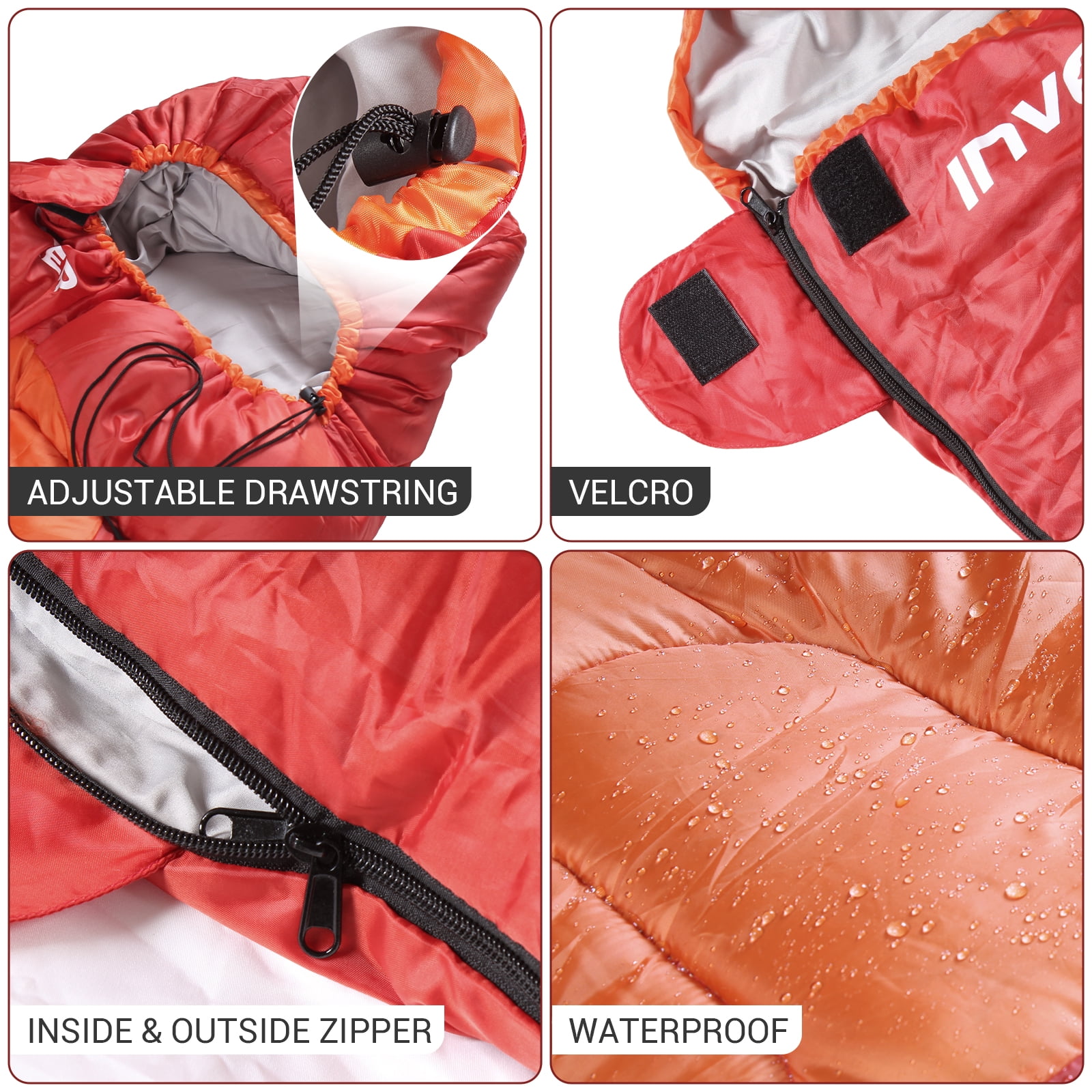 Invoker Mummy Sleeping Bag | 23 ℉ Extreme 3-4 Season Sleeping Bag for Adults Kids Cold Warm Weather for Camping Hiking Backpacking